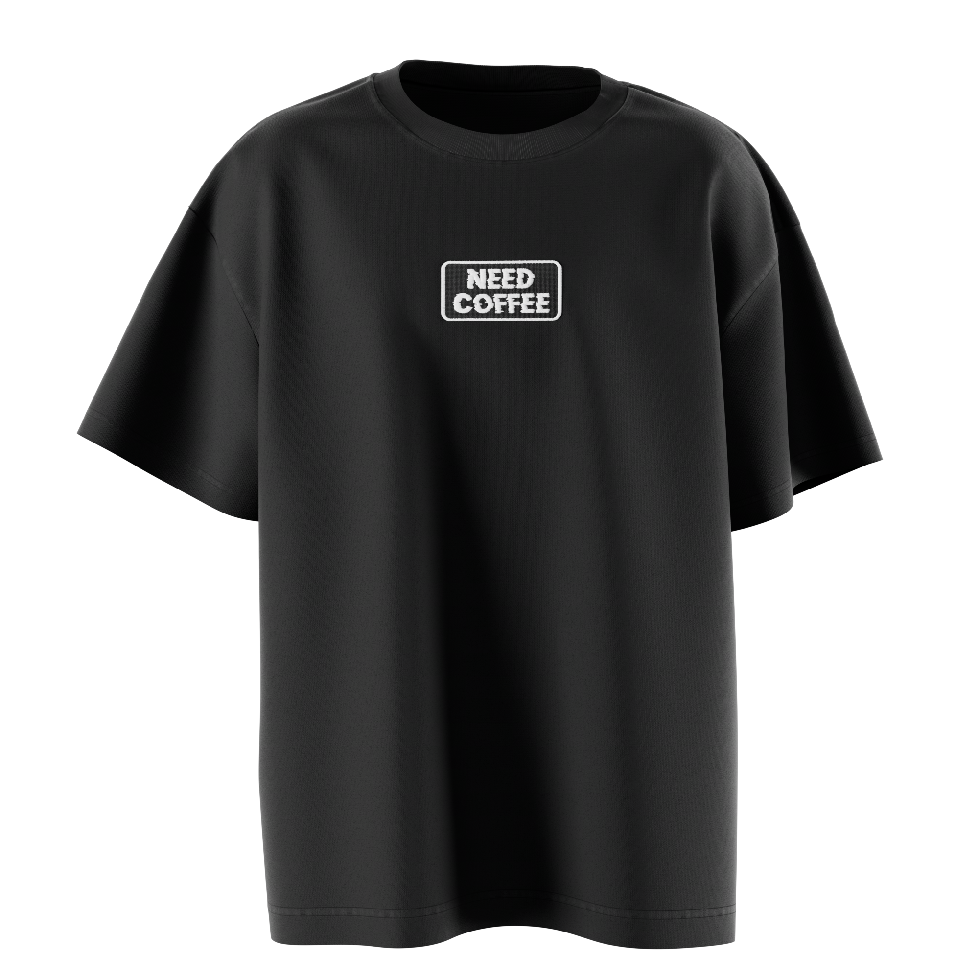 Toppa Oversize T-Shirt Need Coffee — Black